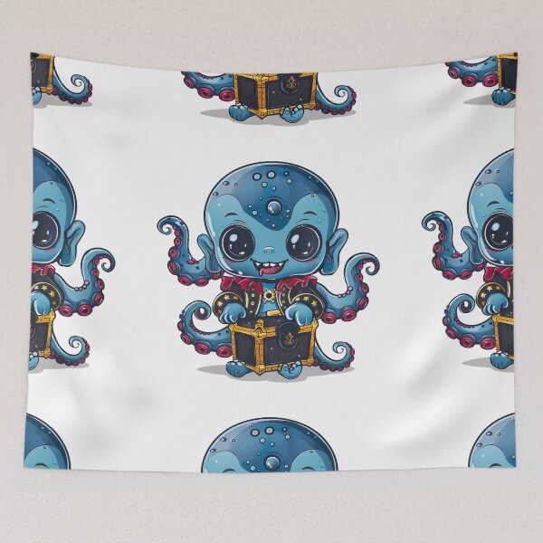 Item preview, chibi octopus v9 designed and sold by Stickio.