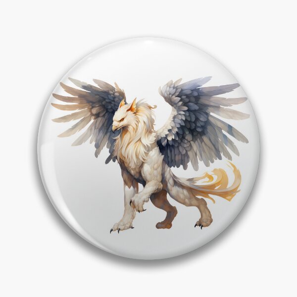 Item preview, Griffin Gryphon Watercolor Mythological Beast  designed and sold by ColorFlowArt.