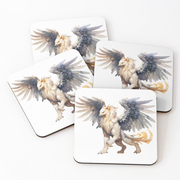 Item preview, Griffin Gryphon Watercolor Mythological Beast  designed and sold by ColorFlowArt.