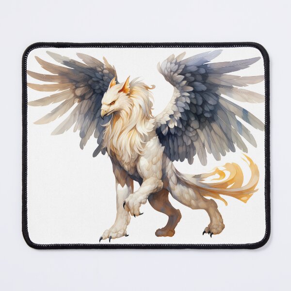 Item preview, Griffin Gryphon Watercolor Mythological Beast  designed and sold by ColorFlowArt.