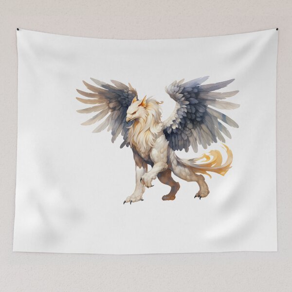 Item preview, Griffin Gryphon Watercolor Mythological Beast  designed and sold by ColorFlowArt.