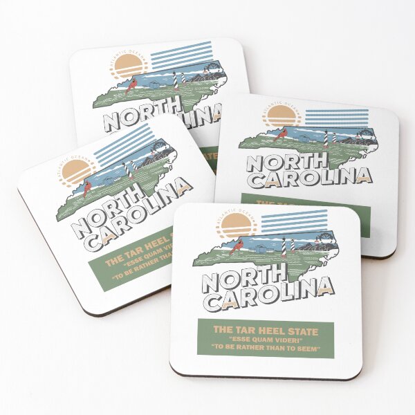 Item preview, USA State Maps Retro Travel Style NORTH CAROLINA designed and sold by IBTees.