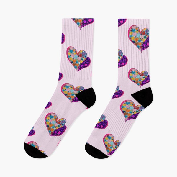 Item preview, Acrylic Double Heart Design | Flat Print Modern Love Art designed and sold by Sarah  English.