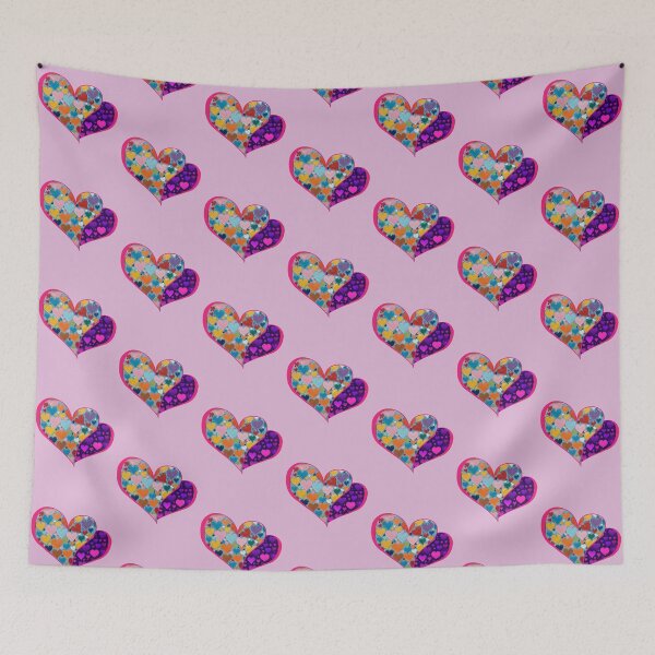 Item preview, Acrylic Double Heart Design | Flat Print Modern Love Art designed and sold by Sarah  English.