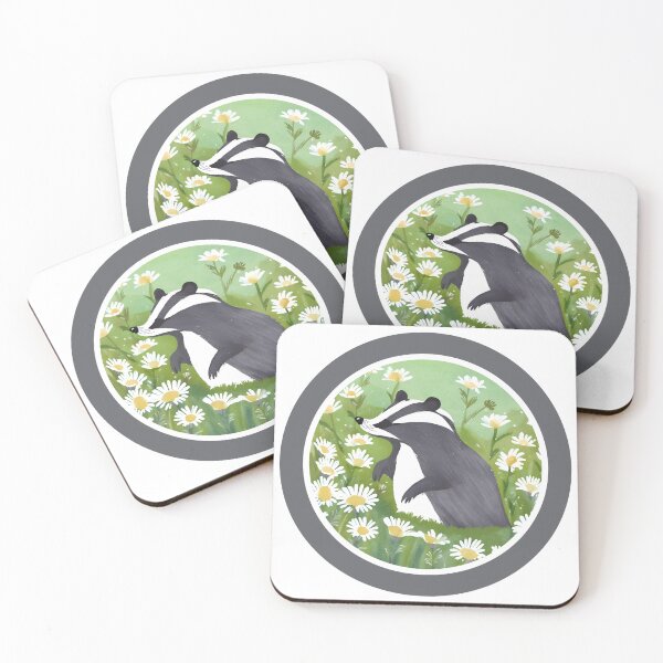 Item preview, Badger and daisies designed and sold by annmariek2018.