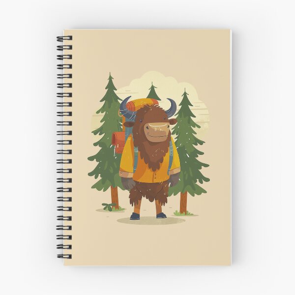 Item preview, Cute Bison Hiking Outdoor Adventure designed and sold by Wild-Co.