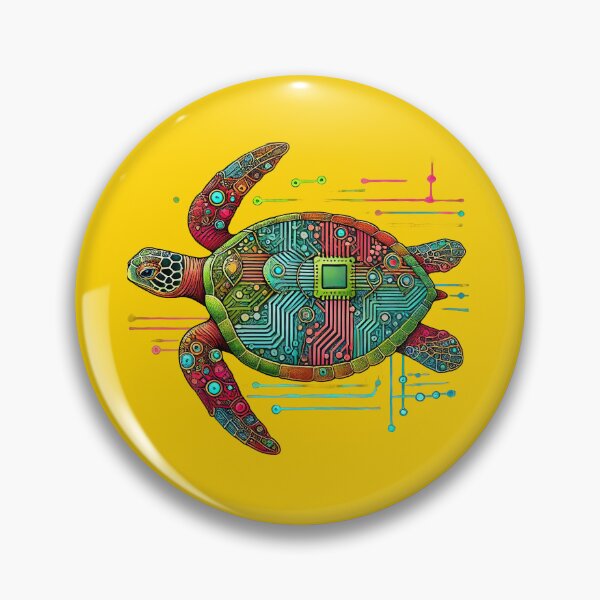 Item preview, Colorful 'Techno' Sea Turtle, Perfect for Honu and Turtle Fans designed and sold by SandbarTees.