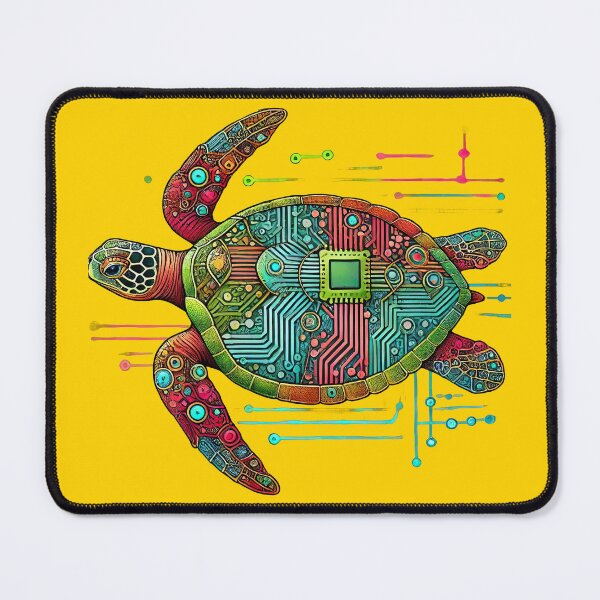 Item preview, Colorful 'Techno' Sea Turtle, Perfect for Honu and Turtle Fans designed and sold by SandbarTees.