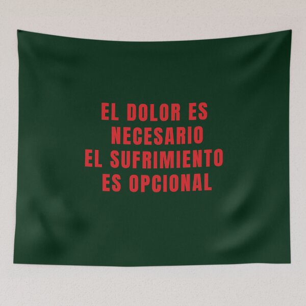 Item preview, PAIN IS NECESSARY SUFFERING IS OPTIONAL POSITIVE SPANISH QUOTES designed and sold by La Loca.