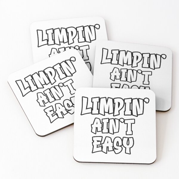 Item preview, Limpin Aint Easy - black text - funny help recovering from surgery designed and sold by EmeraldeaArt.