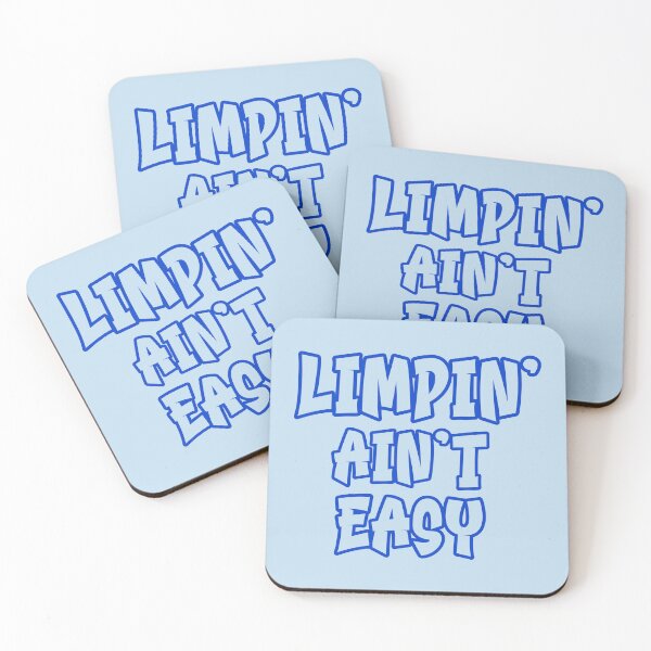Item preview, Limpin Aint Easy - blue text - funny help recovering from surgery designed and sold by EmeraldeaArt.