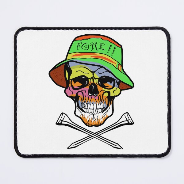 Item preview, Skull golfer in bucket hat - Fore designed and sold by diDprojects.