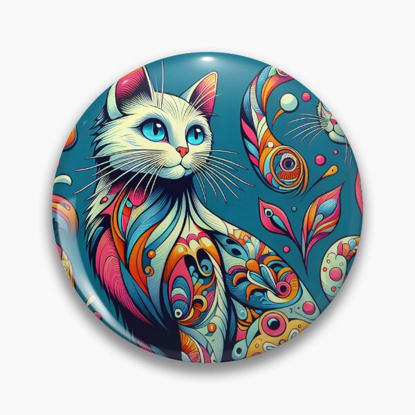 Item preview, Psychedelic Cat Wallpaper designed and sold by Travelcases.