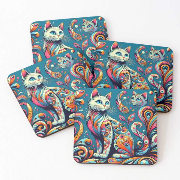 Item preview, Psychedelic Cat Wallpaper designed and sold by Travelcases.
