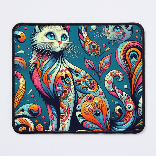 Item preview, Psychedelic Cat Wallpaper designed and sold by Travelcases.