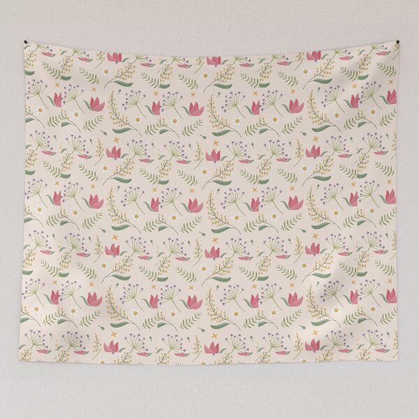 Item preview, Hand-Drawn Pressed Flowers Pattern designed and sold by hjian8219.