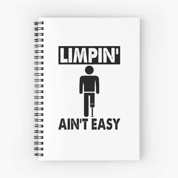 Item preview, limpin aint easy - black text with one leg amputee designed and sold by EmeraldeaArt.