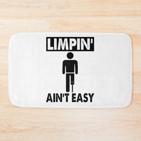Item preview, limpin aint easy - black text with one leg amputee designed and sold by EmeraldeaArt.