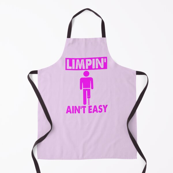 Item preview, limpin aint easy - pink text with one leg amputee designed and sold by EmeraldeaArt.