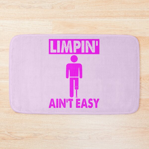 Item preview, limpin aint easy - pink text with one leg amputee designed and sold by EmeraldeaArt.
