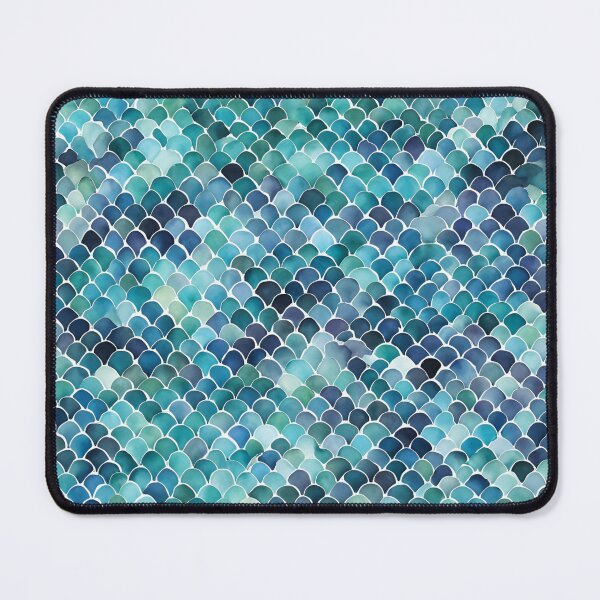 Item preview, Teal And Blue Watercolor Mermaid Tail Scales designed and sold by SeaStarMermaids.