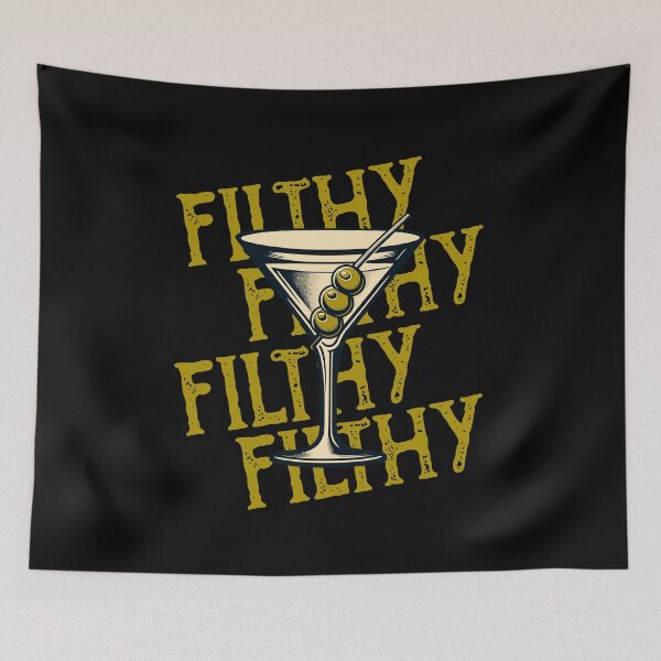 Item preview, Vintage Retro Funny Filthy Martini Drinking Bar Coctails Lover designed and sold by Dressed For  Duty.