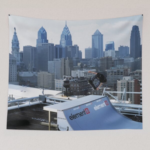 Item preview, Bam Margera Skating On A Philly Rooftop designed and sold by Krazy-Legs.