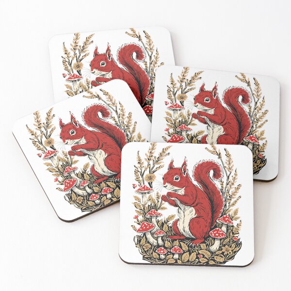 Item preview, Red Squirrel Cottagecore Print designed and sold by Invisible-Cult.