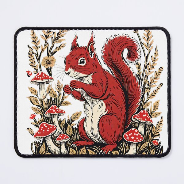 Item preview, Red Squirrel Cottagecore Print designed and sold by Invisible-Cult.
