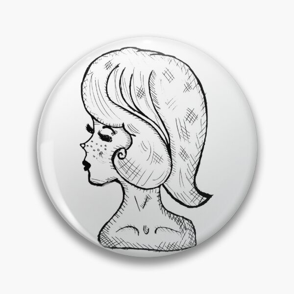 Item preview, Side Profile Tattoo Style Lady Grayscale designed and sold by KayTurtless.