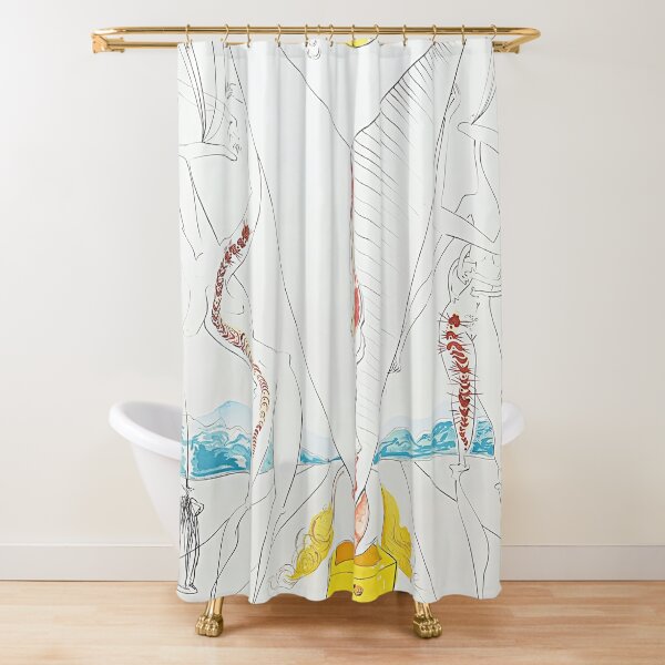 Bullseye (or Reverse Stack Rings) Shower Curtain - This is part of our Salvador Dali offers Inspired Collection