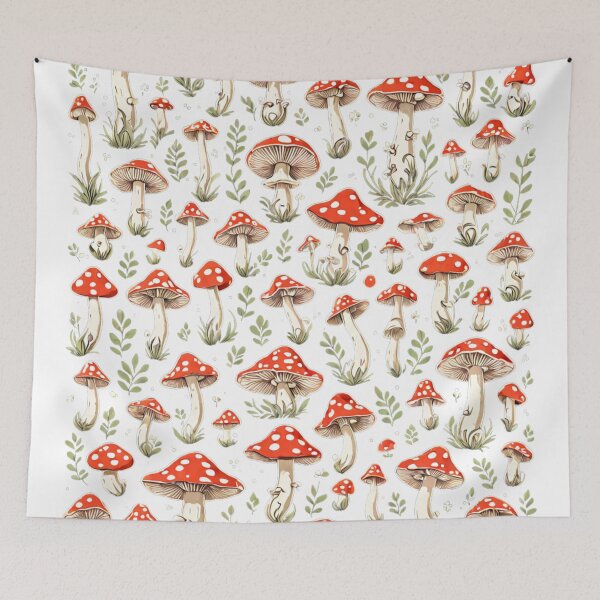 Item preview, Mushrooms/Toadstools Cottagecore Print, Botanical Art, Goblincore Fairycore Decor, Dark designed and sold by Invisible-Cult.
