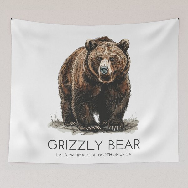 Item preview, Grizzly Bear - Land Mammals of North America designed and sold by Sketch-Shack.
