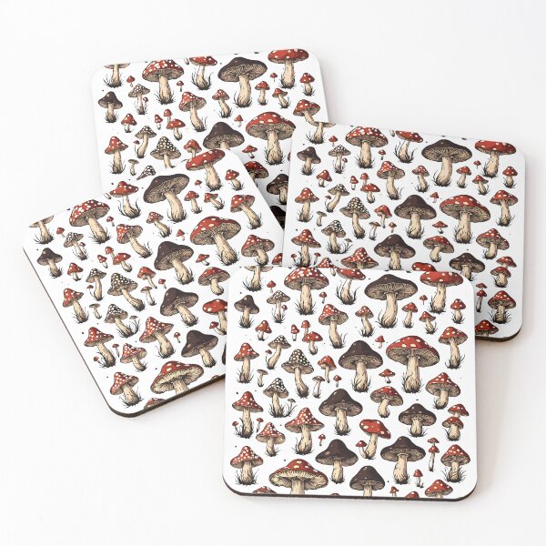 Item preview, Mushrooms/Toadstools Cottagecore Print, Botanical Art, Goblincore Fairycore Decor, Dark designed and sold by Invisible-Cult.