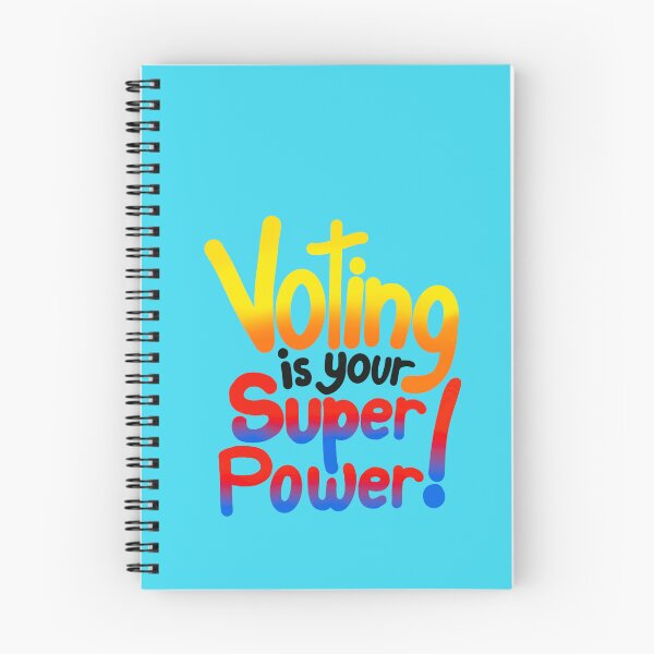 Aperçu de l'œuvre Voter est votre super pouvoir sur turquoise créée et vendue par MarySchwindt.