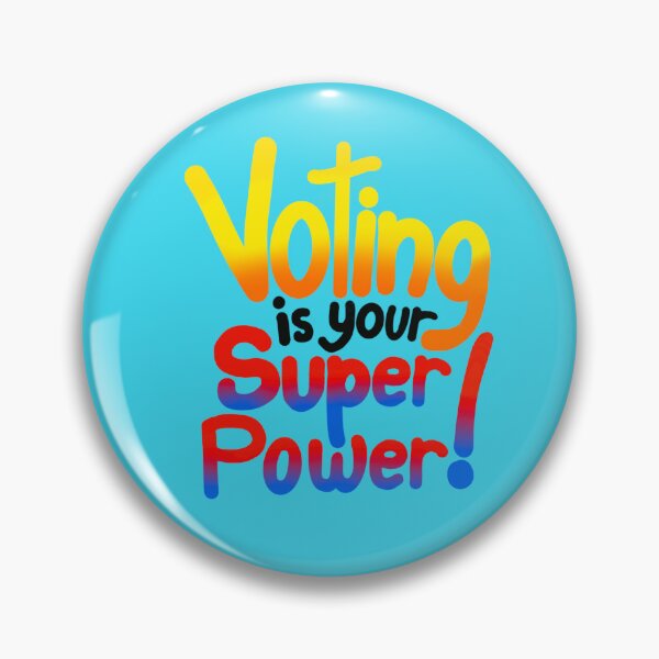 Item preview, Voting is your super power on turquoise designed and sold by MarySchwindt.