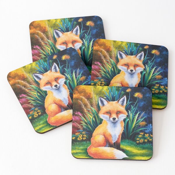 Artikelvorschau, Süßer Fuchs. Entzückender Fuchs, Aquarellfuchs, Fuchszeichnung, Blumenfuchs, Fuchsbild entworfen und verkauft von FoxVibes.