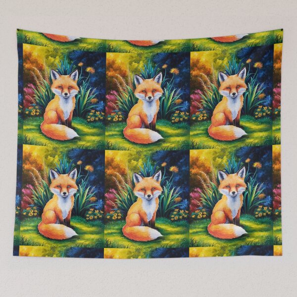 Artikelvorschau, Süßer Fuchs. Entzückender Fuchs, Aquarellfuchs, Fuchszeichnung, Blumenfuchs, Fuchsbild entworfen und verkauft von FoxVibes.