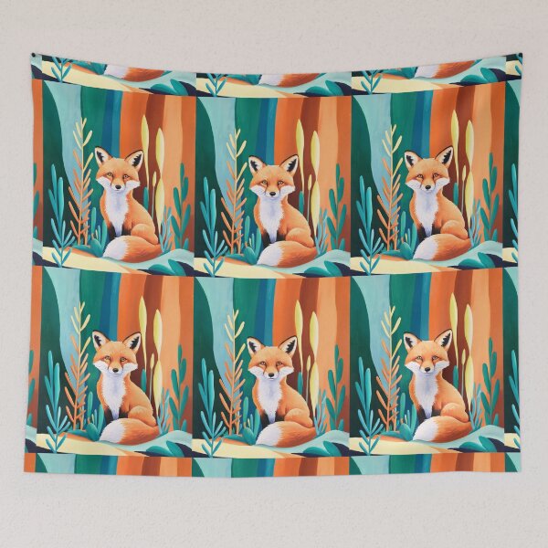 Artikelvorschau, Süßer Fuchs. Entzückender Fuchs, Aquarellfuchs, Fuchszeichnung, Blumenfuchs, Fuchsbild entworfen und verkauft von FoxVibes.