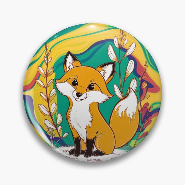 Item preview, Cute Fox. Adorable fox, watercolor fox, fox drawing, floral fox, fox image designed and sold by FoxVibes.