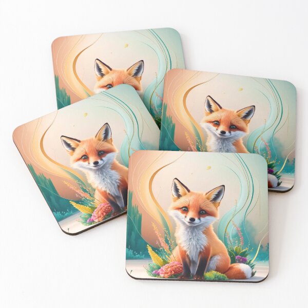 Artikelvorschau, Süßer Fuchs. Entzückender Fuchs, Aquarellfuchs, Fuchszeichnung, Blumenfuchs, Fuchsbild entworfen und verkauft von FoxVibes.