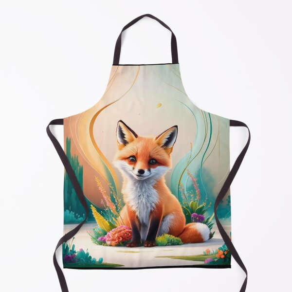 Item preview, Cute Fox. Adorable fox, watercolor fox, fox drawing, floral fox, fox image designed and sold by FoxVibes.