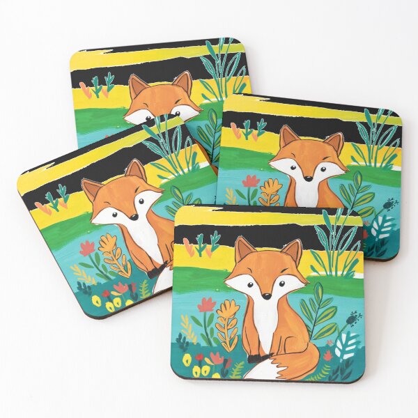 Artikelvorschau, Süßer Fuchs. Entzückender Fuchs, Aquarellfuchs, Fuchszeichnung, Blumenfuchs, Fuchsbild entworfen und verkauft von FoxVibes.