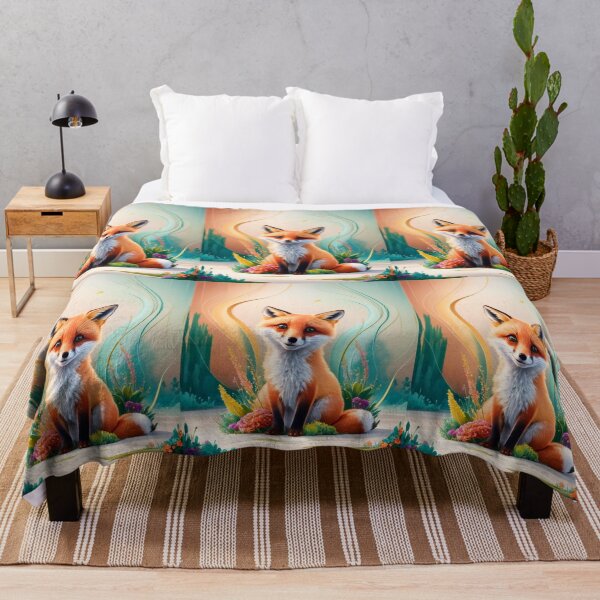 Artikelvorschau, Süßer Fuchs. Entzückender Fuchs, Aquarellfuchs, Fuchszeichnung, Blumenfuchs, Fuchsbild entworfen und verkauft von FoxVibes.