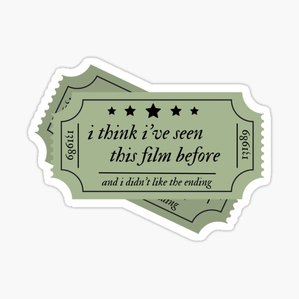 Taylor Swift Exile Lyric Sticker Pink Sticker