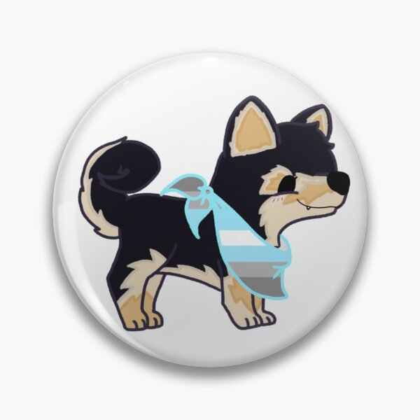 Item preview, Shiba Love - Demiboy Pride designed and sold by Sarah Reed.