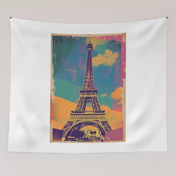 Item preview, Retro poster "Eiffel Tower" designed and sold by MidArtForge.