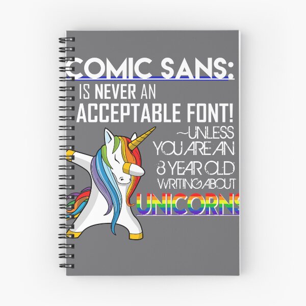 Item preview, Comic Sans Unicorn - Comic Sans - Bad Font Design designed and sold by Hair-brained  Haberdasher.