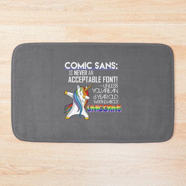 Item preview, Comic Sans Unicorn - Comic Sans - Bad Font Design designed and sold by Hair-brained  Haberdasher.