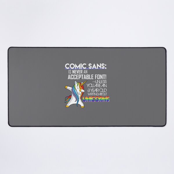 Item preview, Comic Sans Unicorn - Comic Sans - Bad Font Design designed and sold by Hair-brained Haberdasher.